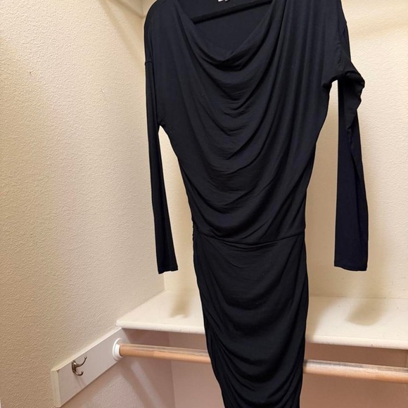 Athleta Dresses & Skirts - Athleta Draped Ruched Cowl Neck Midi Dress XSP Petite